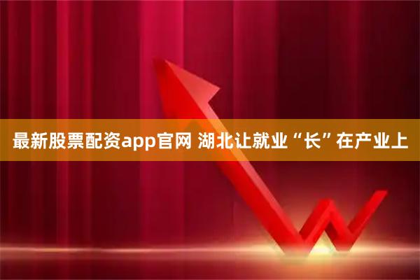 最新股票配资app官网 湖北让就业“长”在产业上