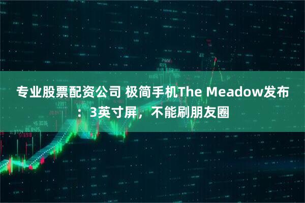 专业股票配资公司 极简手机The Meadow发布:3英寸屏,不能刷朋友圈